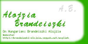 alojzia brandeiszki business card